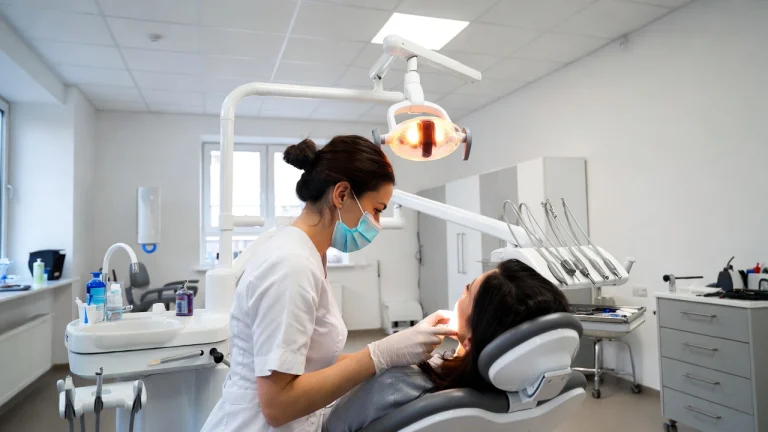 Najlepsi stomatolodzy w Koszalinie – nowoczesny gabinet stomatologiczny podczas wizyty pacjenta